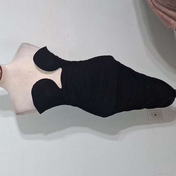 Fashion Nova/ Felicity Mesh Black Midi Dress- W Sz Small - Picture 2 of 9